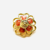 BROCHE FLOWERS NARANJA