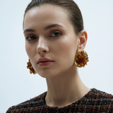 KALINGER MAO BROWN EARRINGS