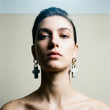 CROSS GRAY EARRINGS