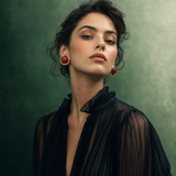 AZIMA III RED EARRINGS