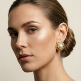 KUNI GOLD AR PEARL EARRINGS