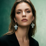 CROSS GRAY EARRINGS