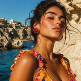 PENDIENTES DALIA ROJO II