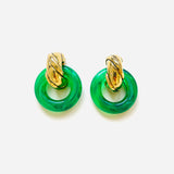 PENDIENTES VERA VERDE RAYAS