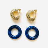 PENDIENTES VERA AZUL CUADROS