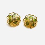 PENDIENTES FLOWERS VERDE