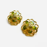 PENDIENTES FLOWERS VERDE