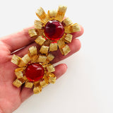 PENDIENTES JANE LES BERNARD ROJO