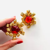 PENDIENTES JANE LES BERNARD ROJO