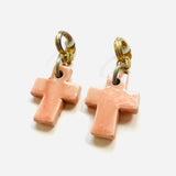 PENDIENTES CROSS NARANJA