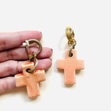 PENDIENTES CROSS NARANJA