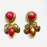 PENDIENTES DARA ROJO