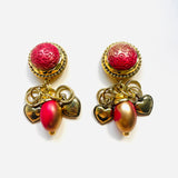PENDIENTES DARA ROJO
