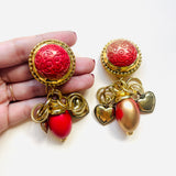 PENDIENTES DARA ROJO