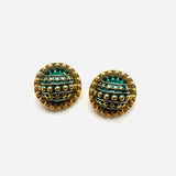 NINA RICCI STAR BLACK EARRINGS